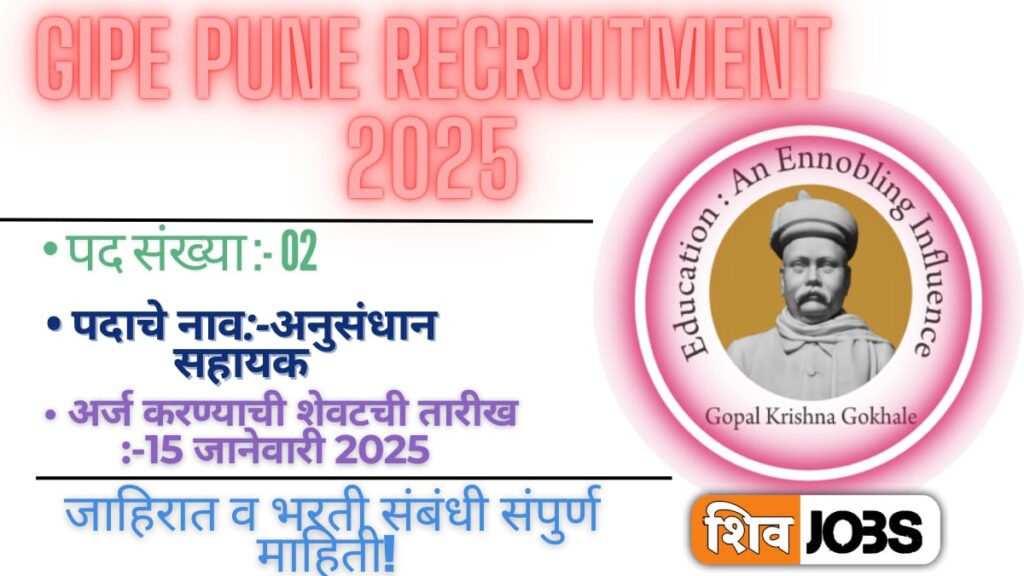 Gokhale Institute Pune Bharti 2025