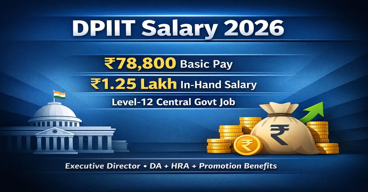 DPIIT Bharti 2026 salary details & Pay Scale – Executive Director ...