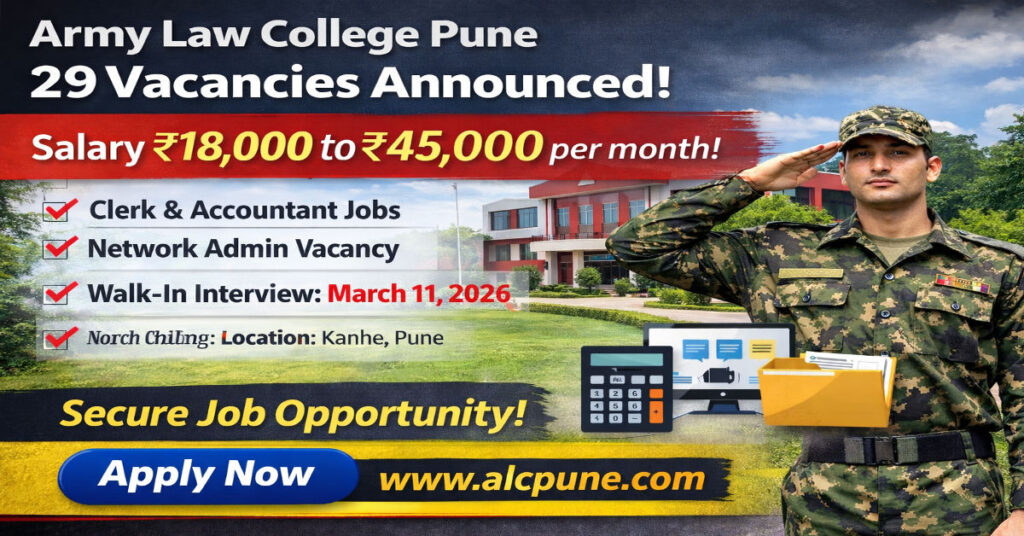 Army Law College Pune Bharti 2026