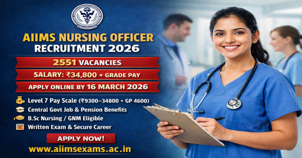 AIIMS Nursing Officer Recruitment 2026