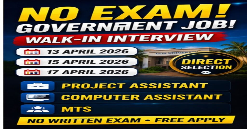 Goa University Recruitment 2026
