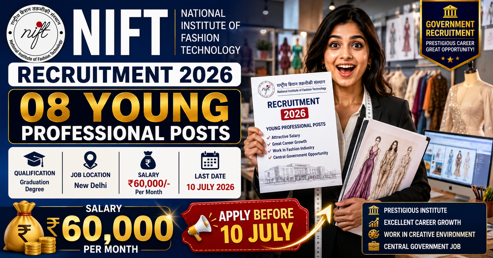 NIFT Recruitment 2026: ₹60,000 Salary! National Institute of Fashion ...