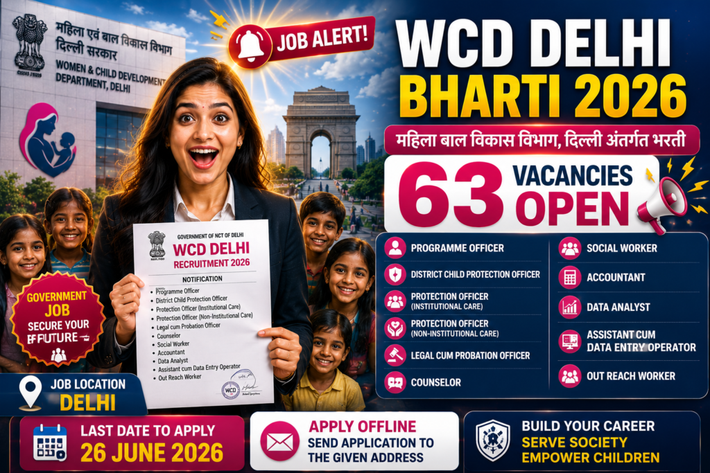 WCD Delhi Recruitment 2026