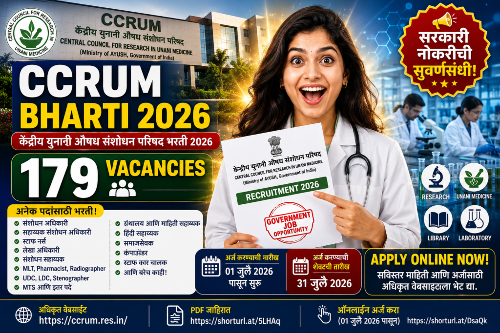 CCRUM Recruitment 2026